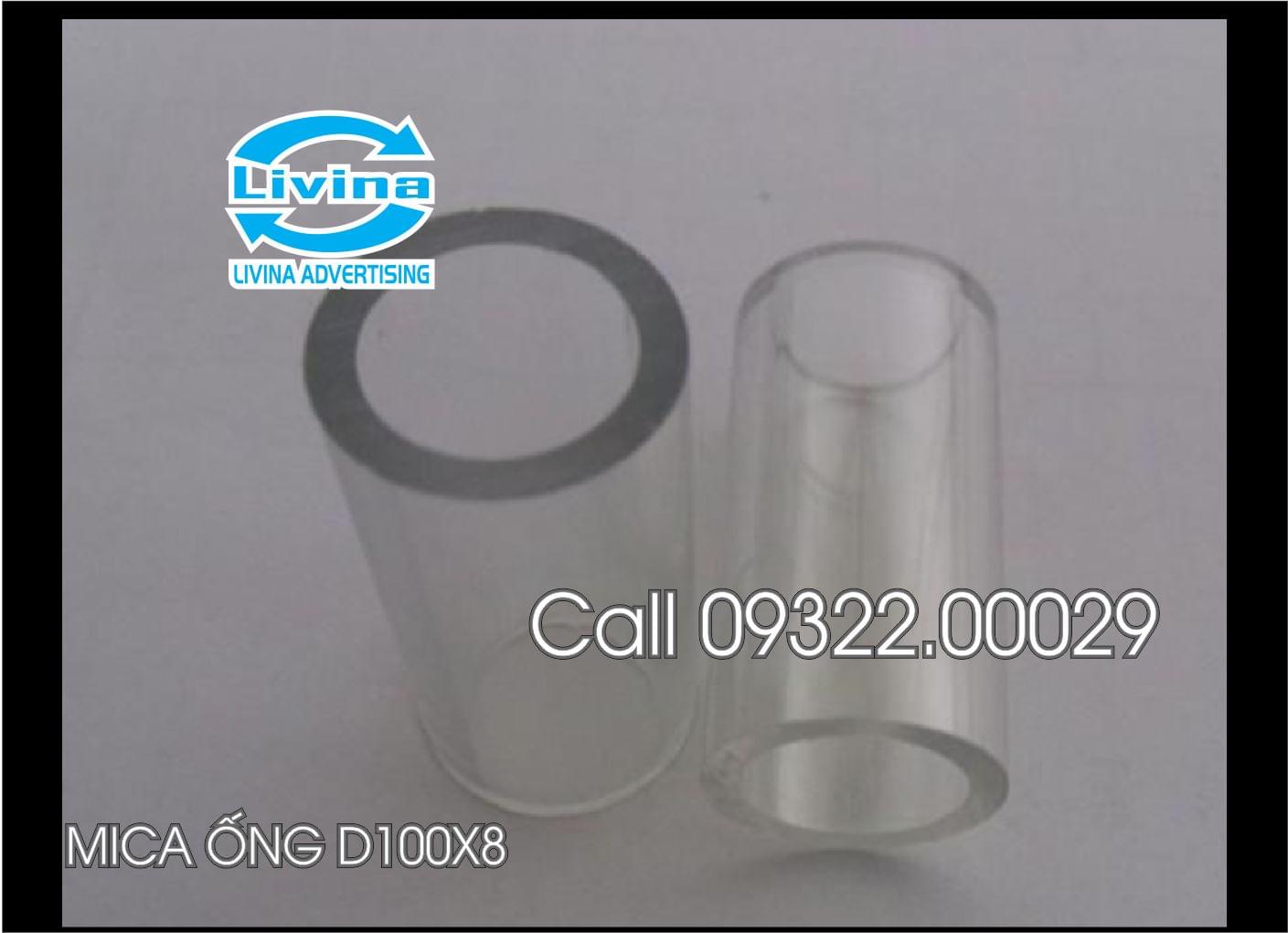 Mica ống tròn 100mm dày 8mm