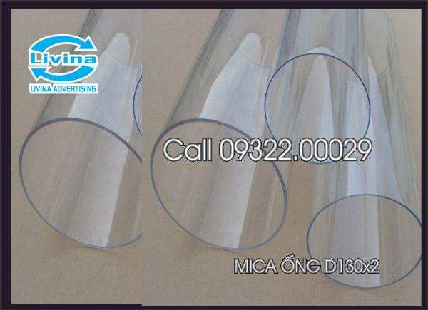 Mica ống tròn 130mm dày 2mm