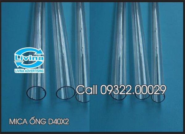 Mica ống tròn 40mm dày 2mm