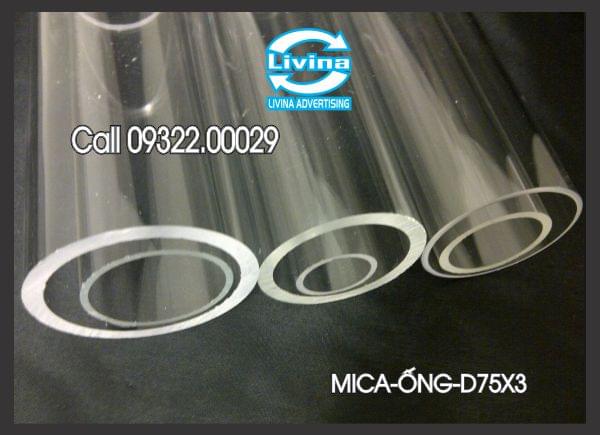 Mica ống tròn 75mm dày 3mm