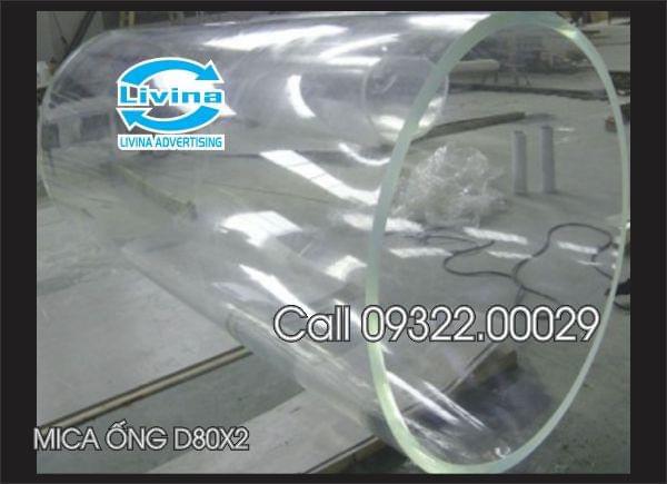 Mica ống tròn 80mm dày 2mm