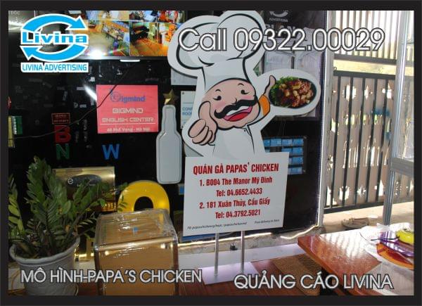 Mô hình quảng cáo Papa' chicken