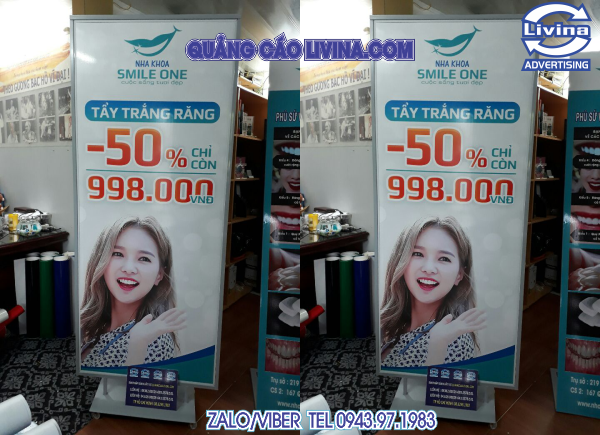 Mô Hình Standee quảng cáo Nha Khoa Smile One