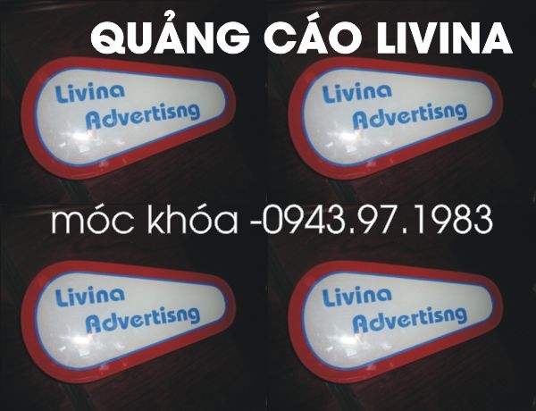 Móc khóa mica bầu dục