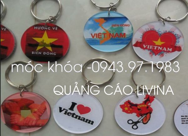 Móc khóa mica dáng tròn