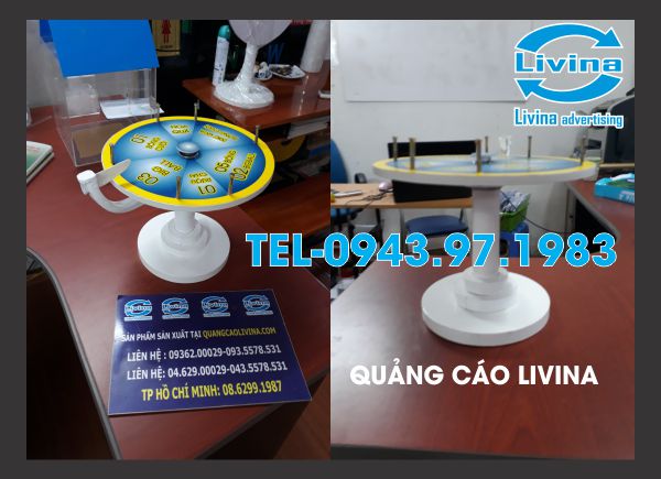 Vòng quay trúng thưởng để bàn