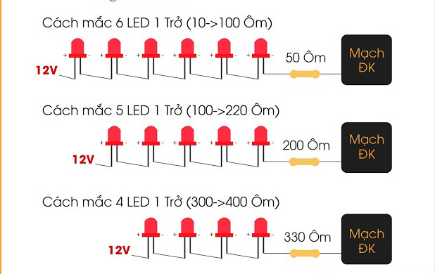 đấu mạch led vẫy