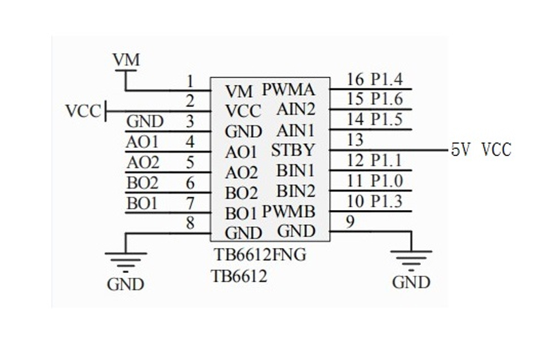 Sơ đồ mạch TB6612