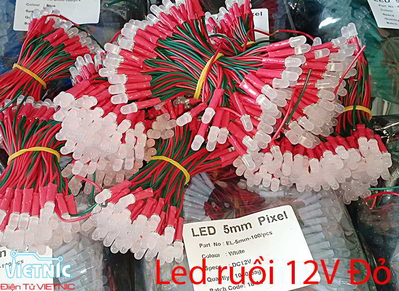 led liền dây 12V màu đỏ