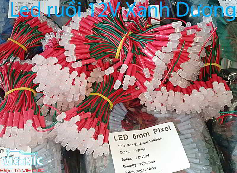 led ruồi 12V xanh dương