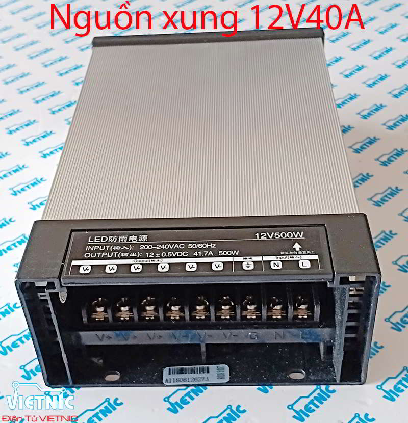 Nguồn xung 12V40A ngoài trời