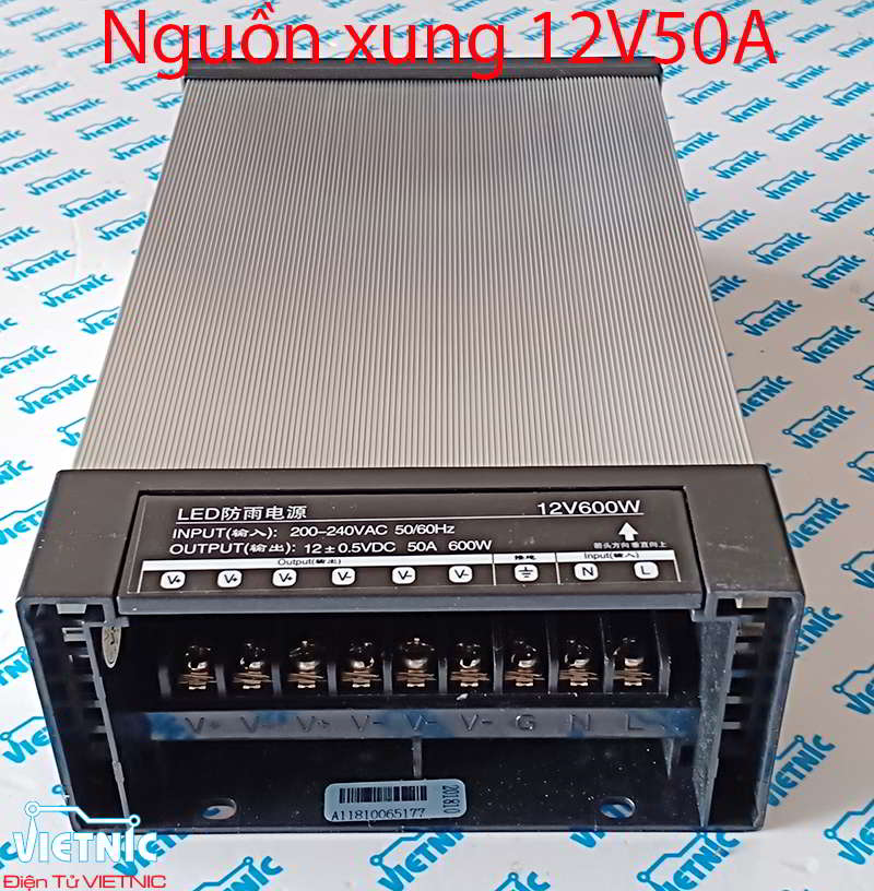 Nguồn xung 12V50A ngoài trời