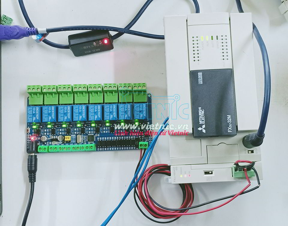 Giao tiếp modbus module relay vơi PLC