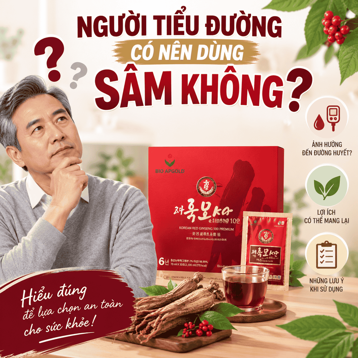 Người Tiểu Đường Có Uống Được Sâm Không? Hồng Sâm Không Đường Có Phù Hợp?