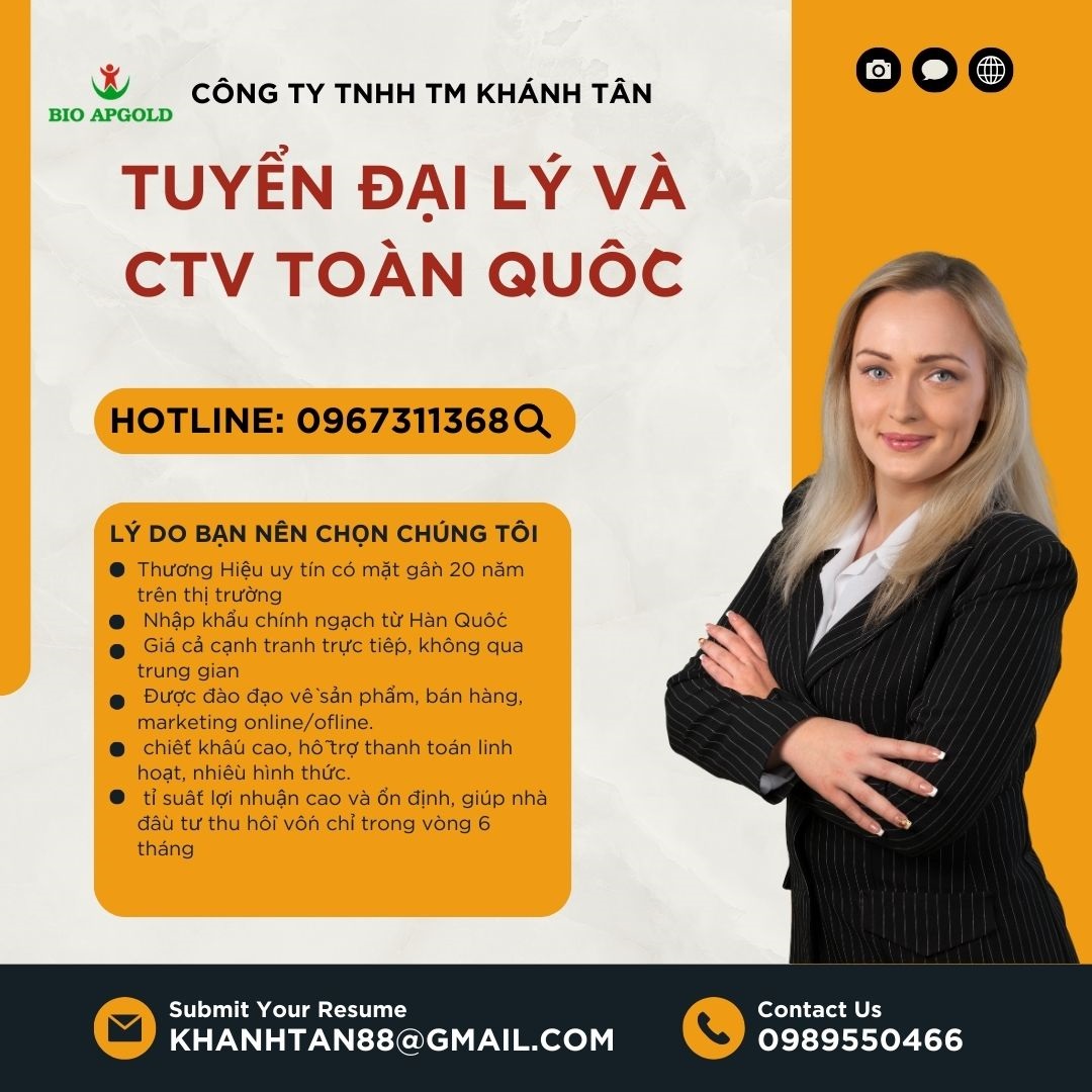 Tuyển Đại Lý Kinh Doanh Nhân Sâm Hàn Quốc  - Thương Hiệu Bio Apgold