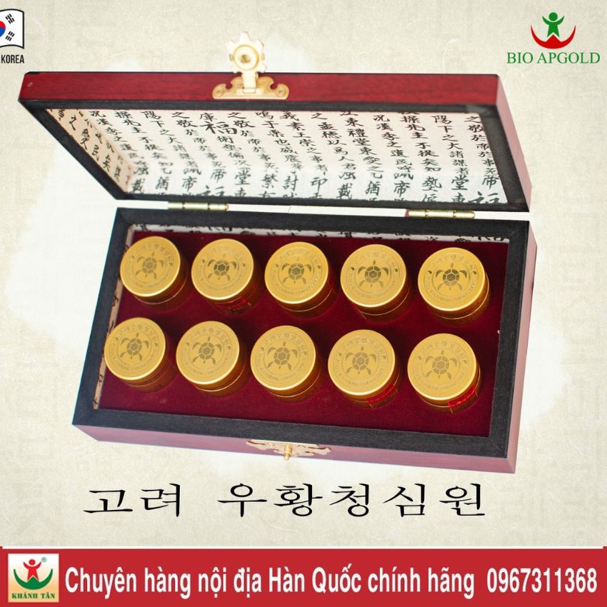 ngưu hoàng thanh tâm hộp gỗ 10 viên -01