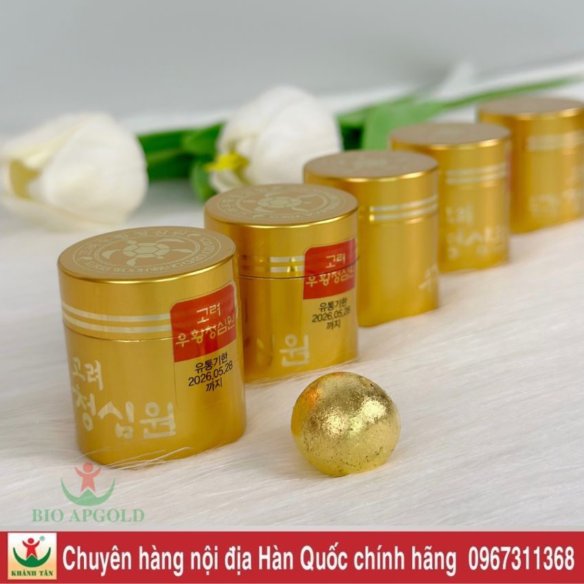 Ngưu Hoàng Thanh Tâm Hộp Gỗ hàn Quốc