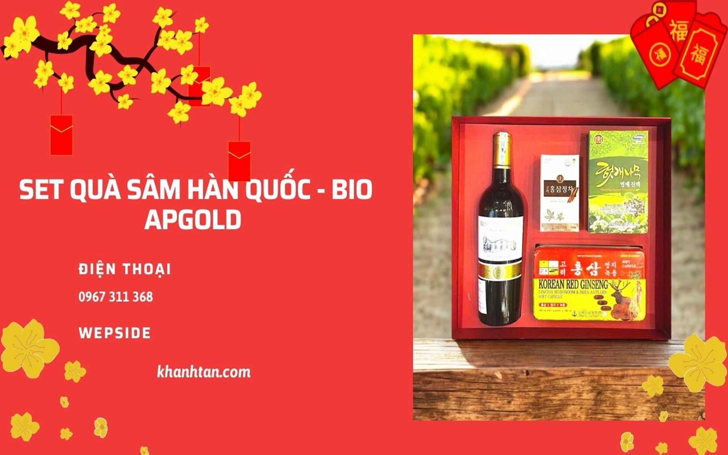 bộ quà tặng sâm hàn quốc - Bio apgold