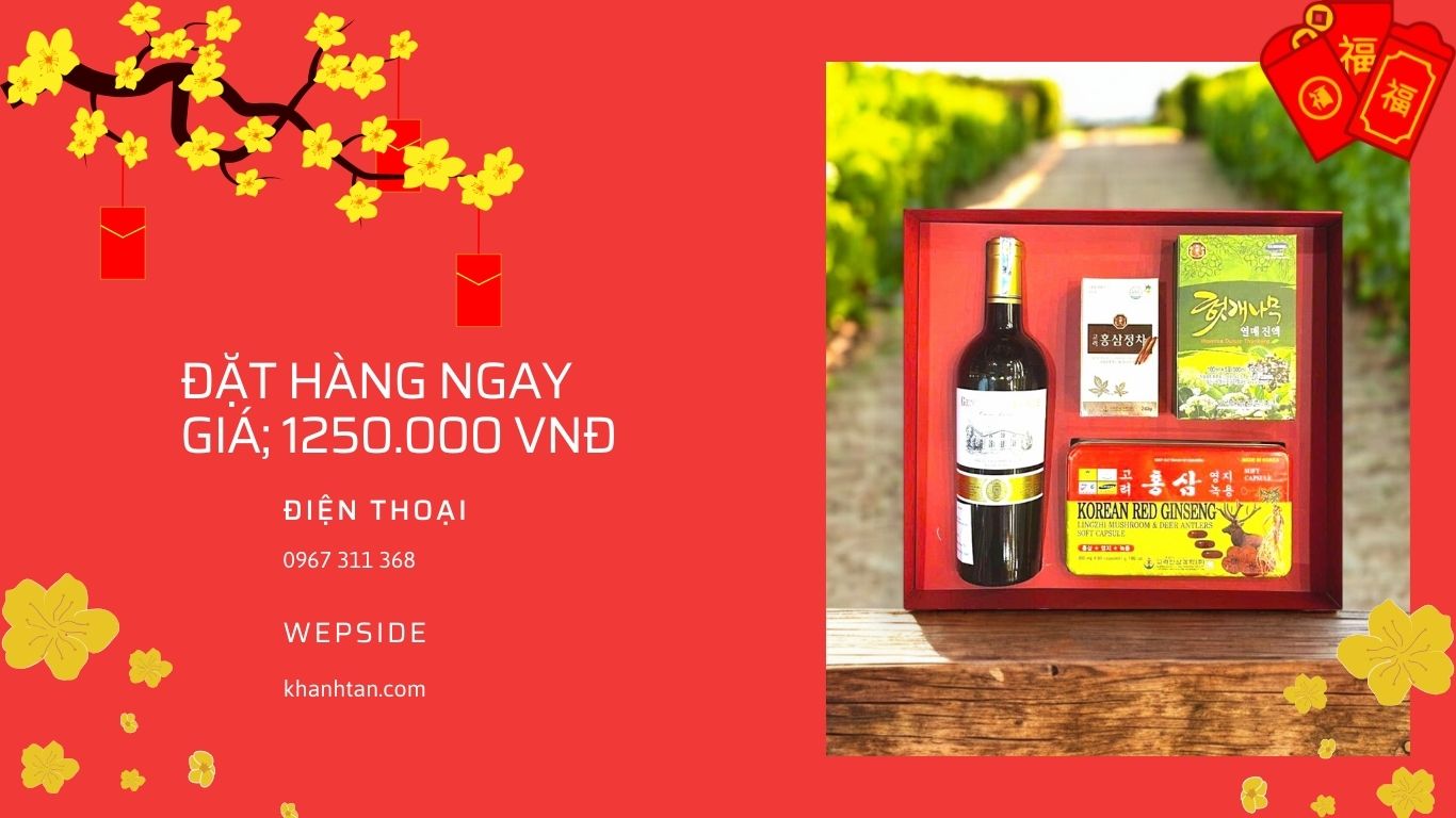 bộ quà tặng hồng sâm hàn quốc - quà tặng tết