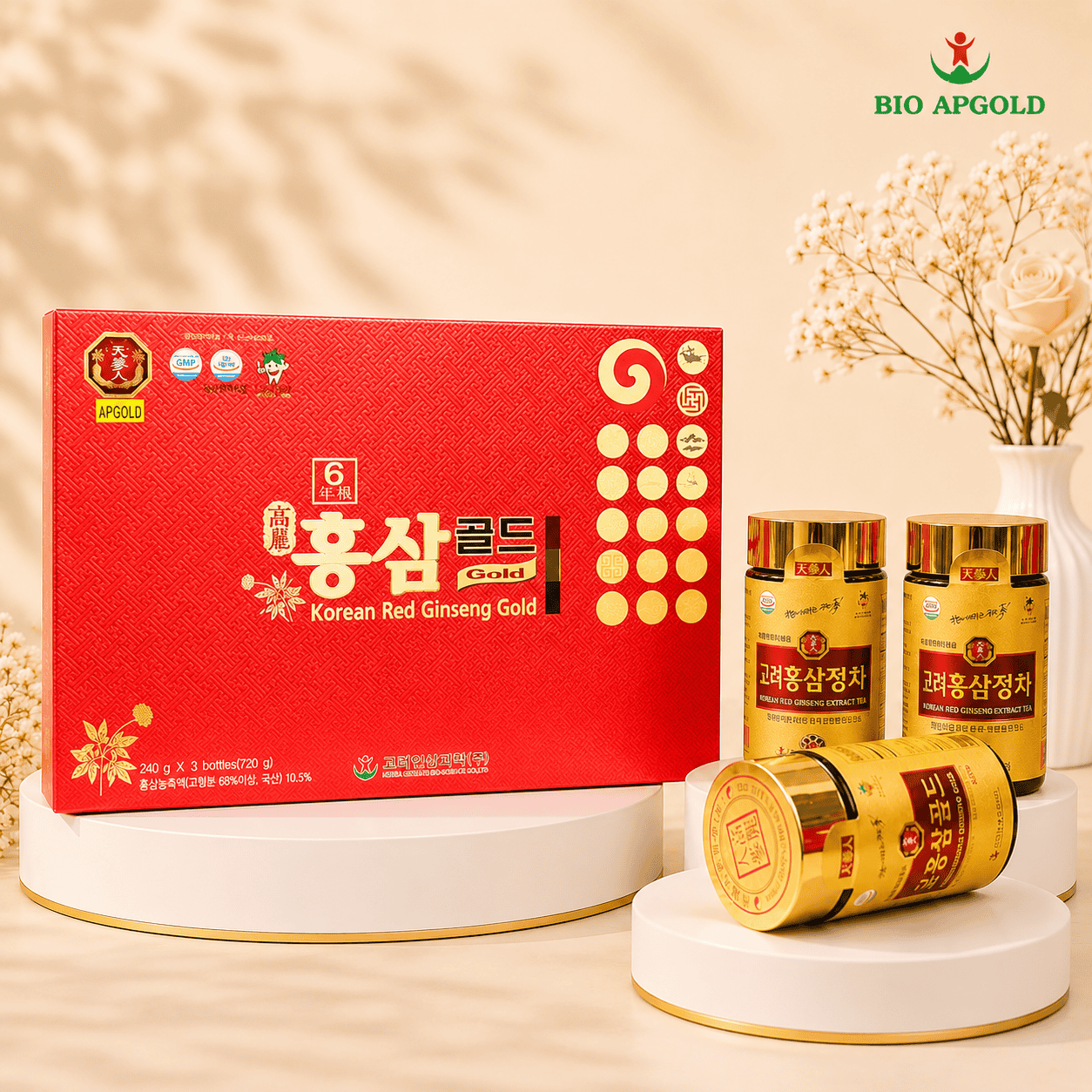 cao hồng sâm 6 năm tuổi hàn quốc Bio apgold