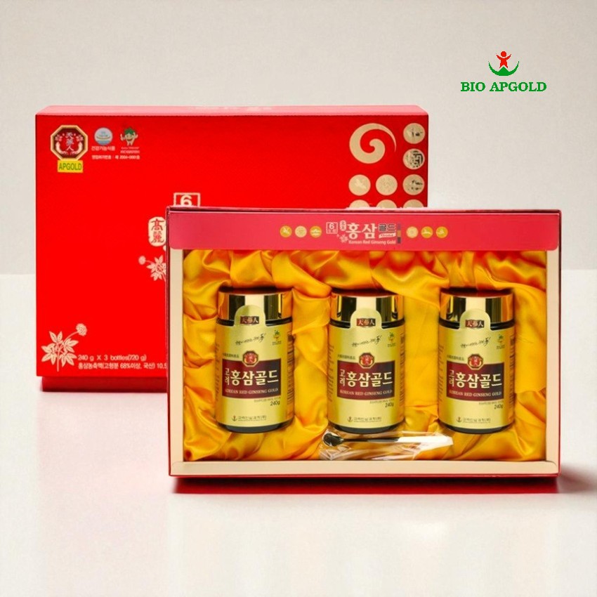 cao hồng sâm hộp 3 lọ * 240g - Bio apgold