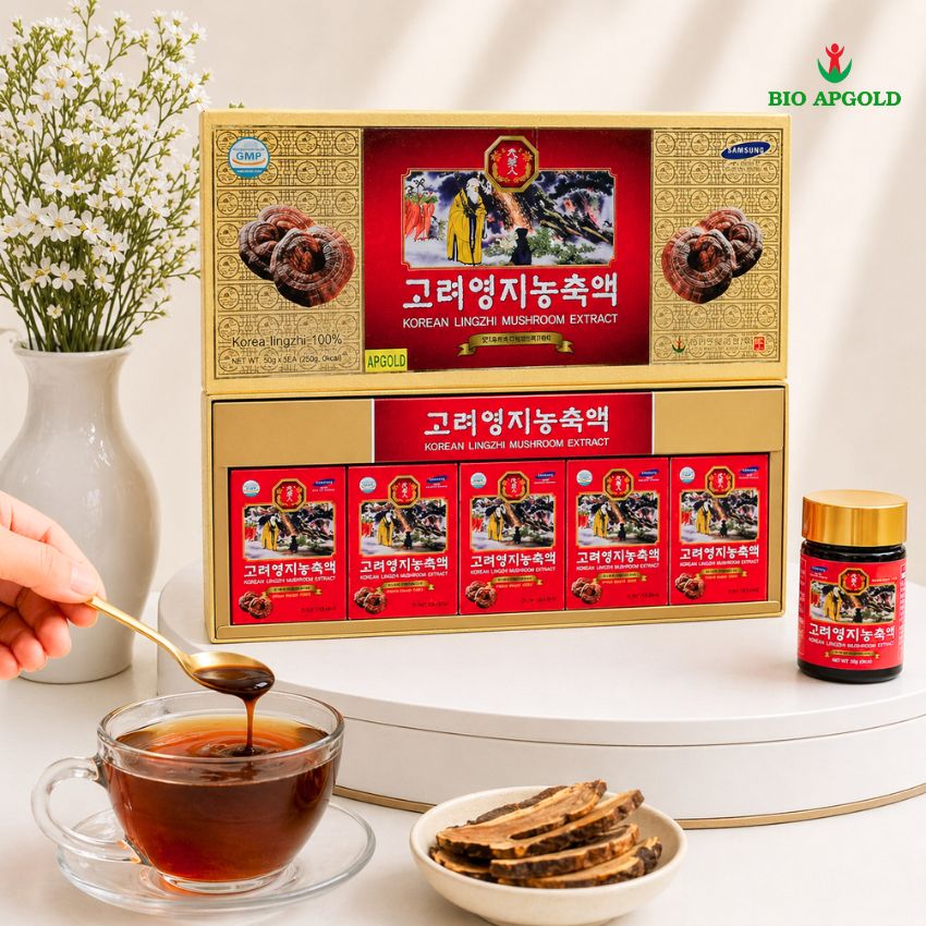 cao linh chi hàn quốc hộp 50g * 5 lọ