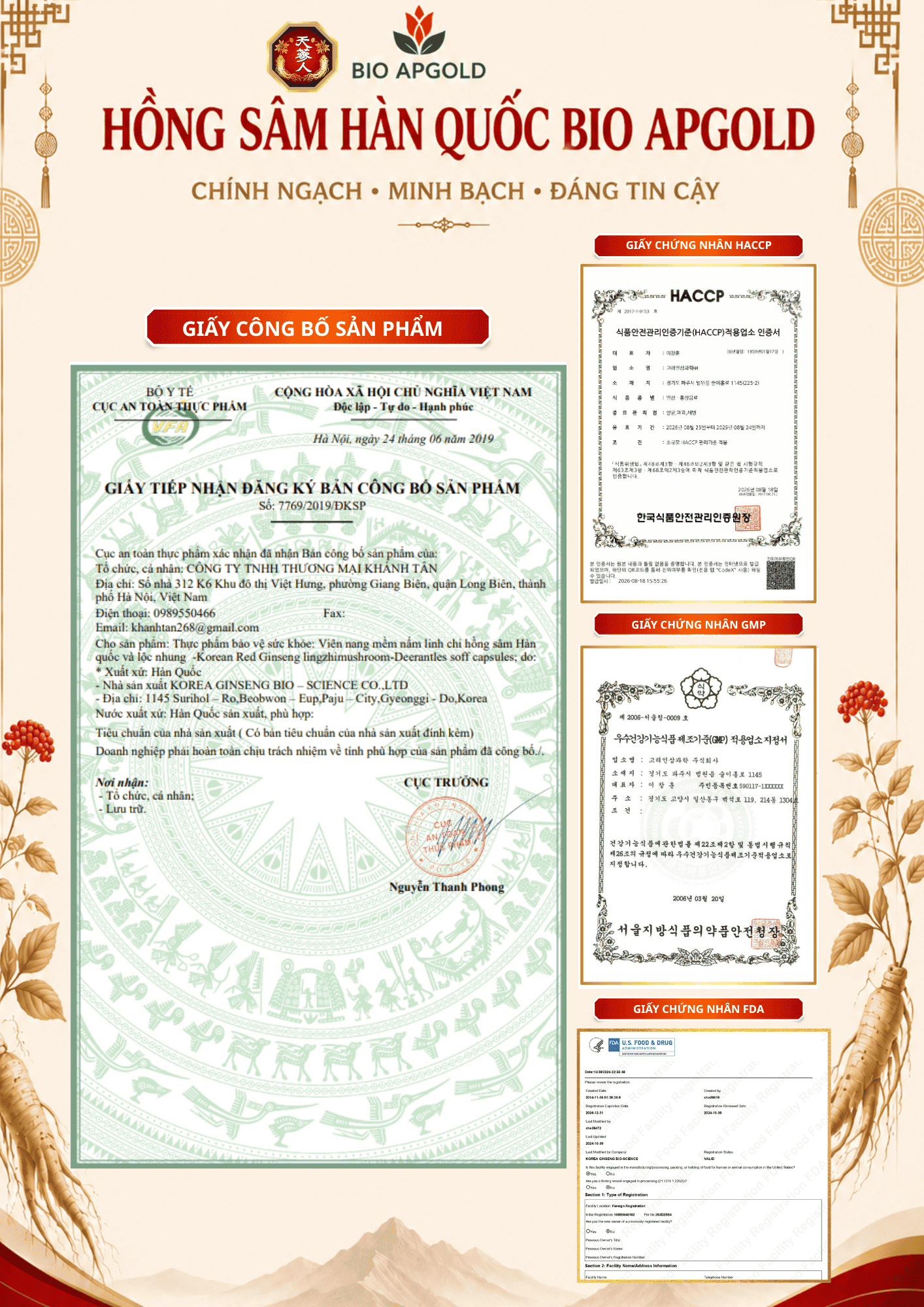 công bố viên sâm nhung linh chi