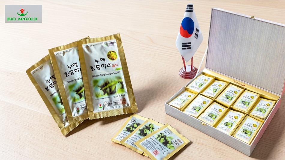 đông trùng hạ thảo 60 gói gỗ trắng Bio apgold 
