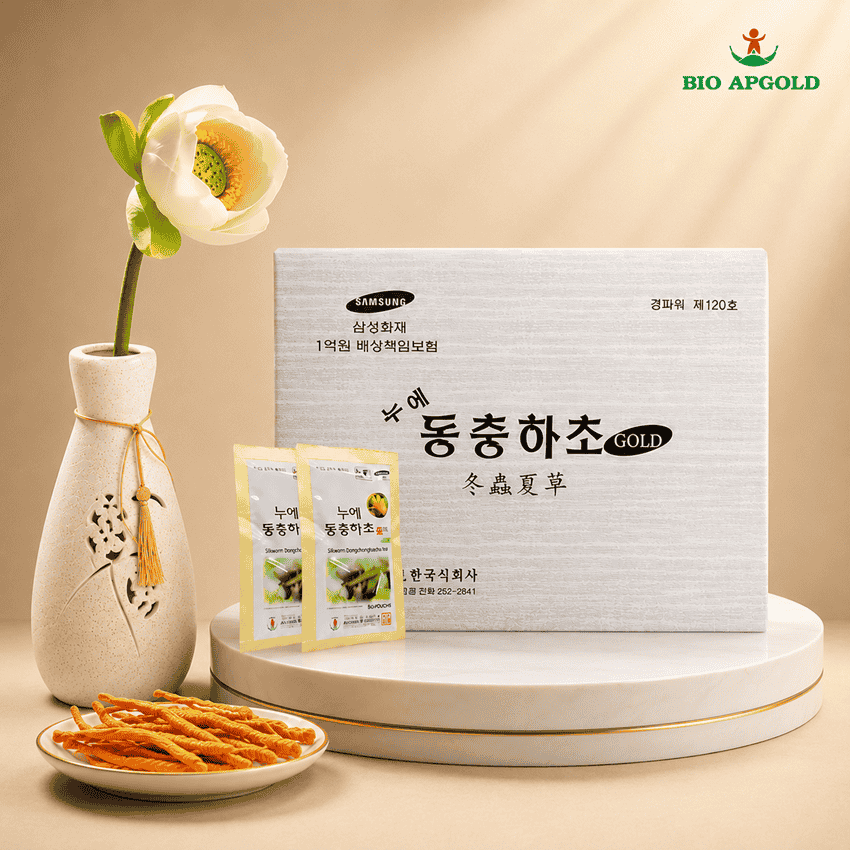 đông trùng hạ thảo gỗ trắng hộp 60 gói
