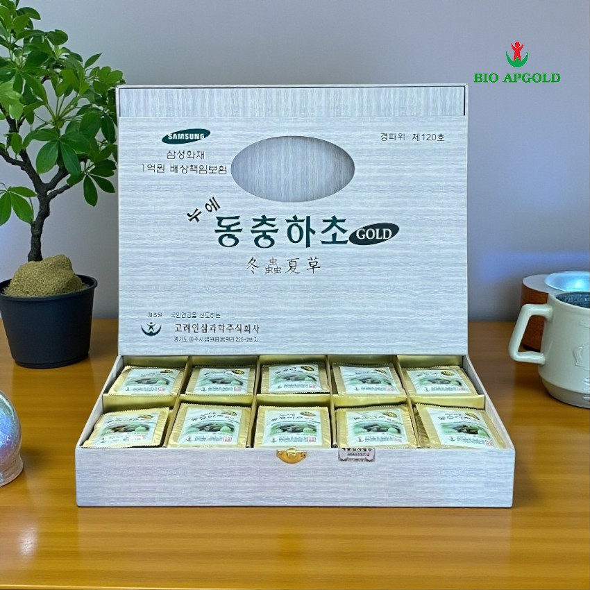 đông trùng hạ thảo hàn quốc hộp 60 gói vali