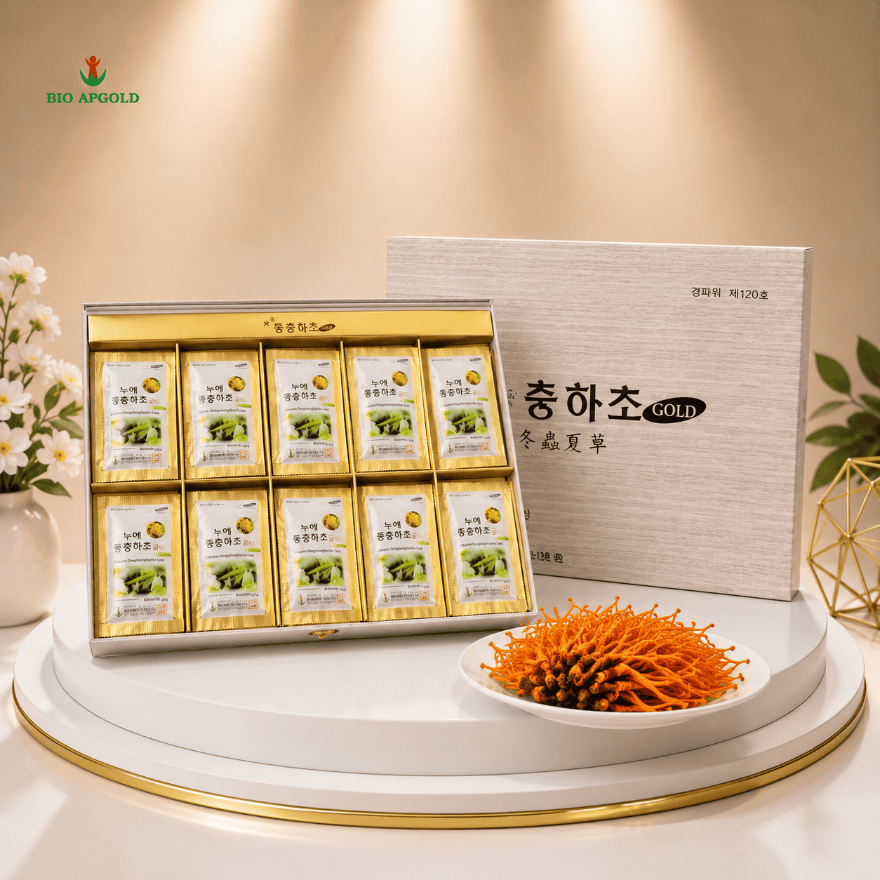 nước đông trùng hạ thảo hàn quốc hộp 60 gói