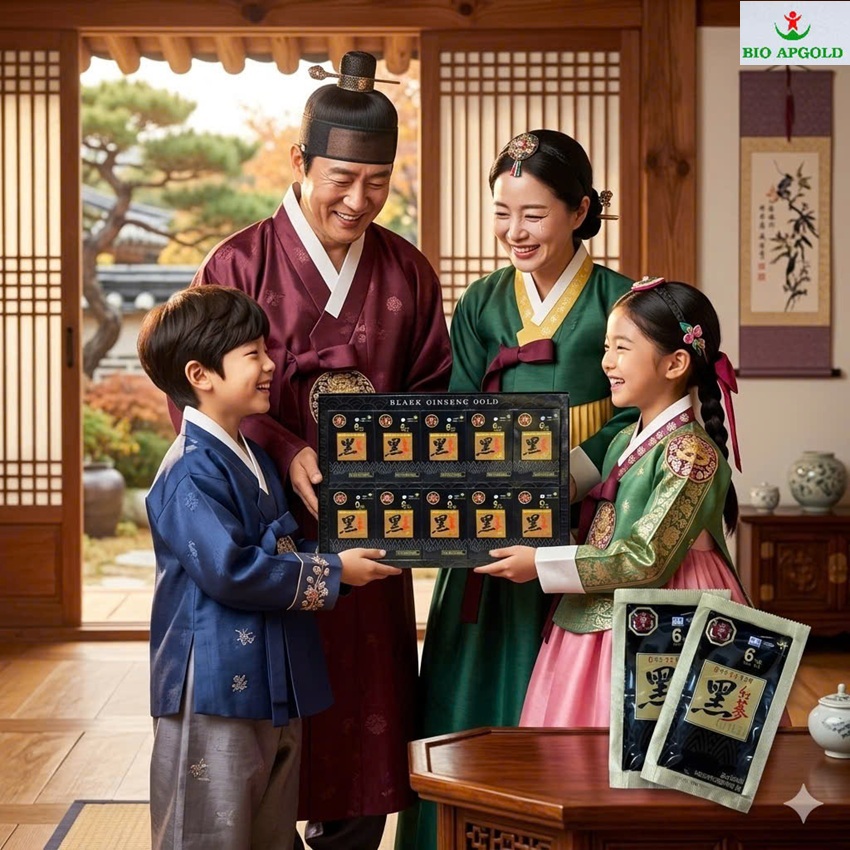 nước hắc sâm hàn quốc dạng gói