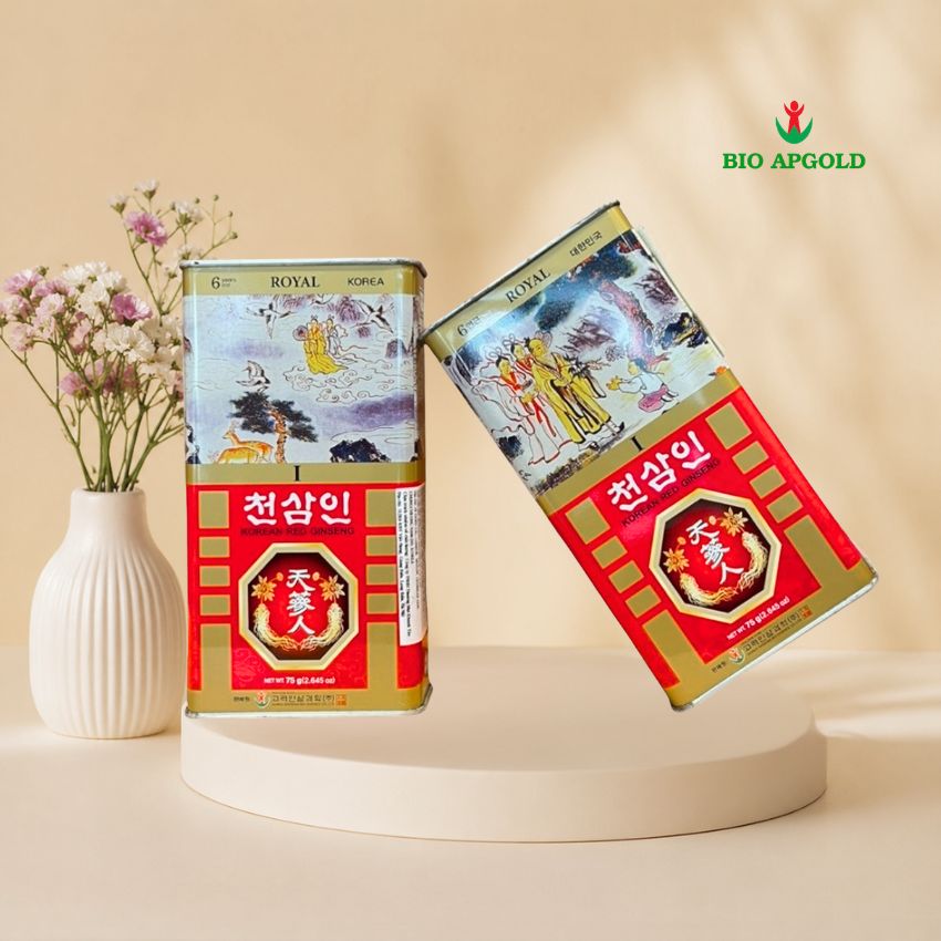 hộp sâm củ khô hộp 75g