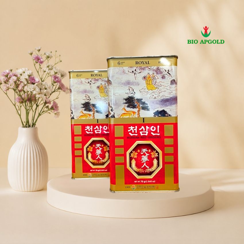 hồng sâm củ khô hộp thiếc 75g wooshin