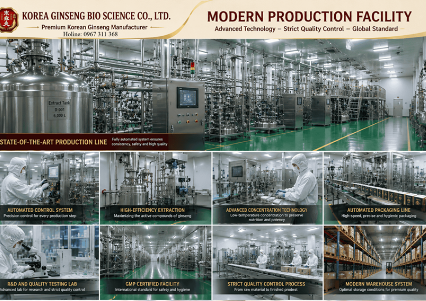 Công Ty Sản Xuất Nhân Sâm Hàn Quốc