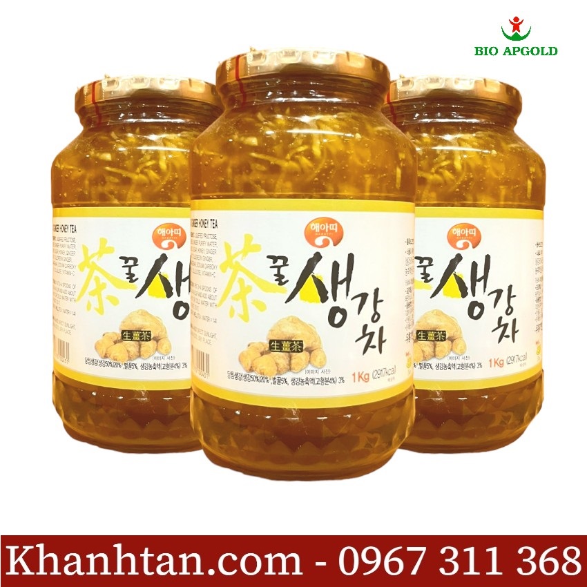 mật ong gừng hàn quốc lọ 1kg gavo farm