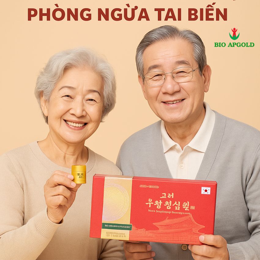 ngưu hoàng thanh tâm hộp giấy 10 viên bio apgold