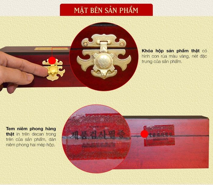 ngưu hoàng thanh tâm hộp gỗ 10 viên hàn quốc - 04