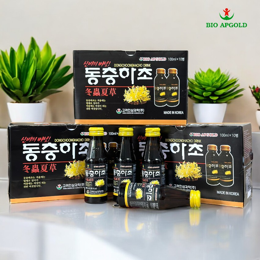 nước đông trùng hạ thảo hộp 10 chai * 100ml/hộp