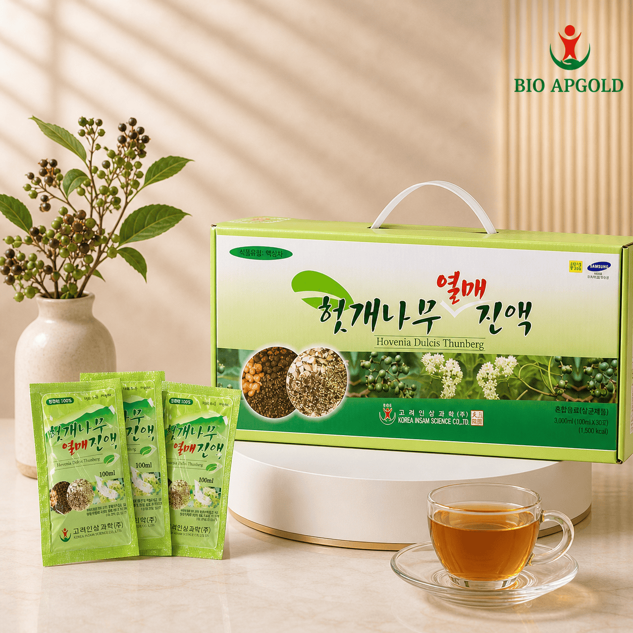 nước giải độc gan hàn quốc hộp 30 gói - Bio apgold