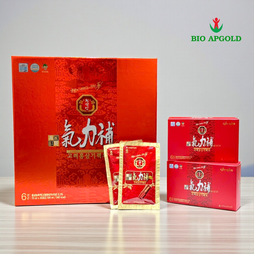nước uống hồng sâm 6 năm tuổi hộp 30 gói Bio apgold
