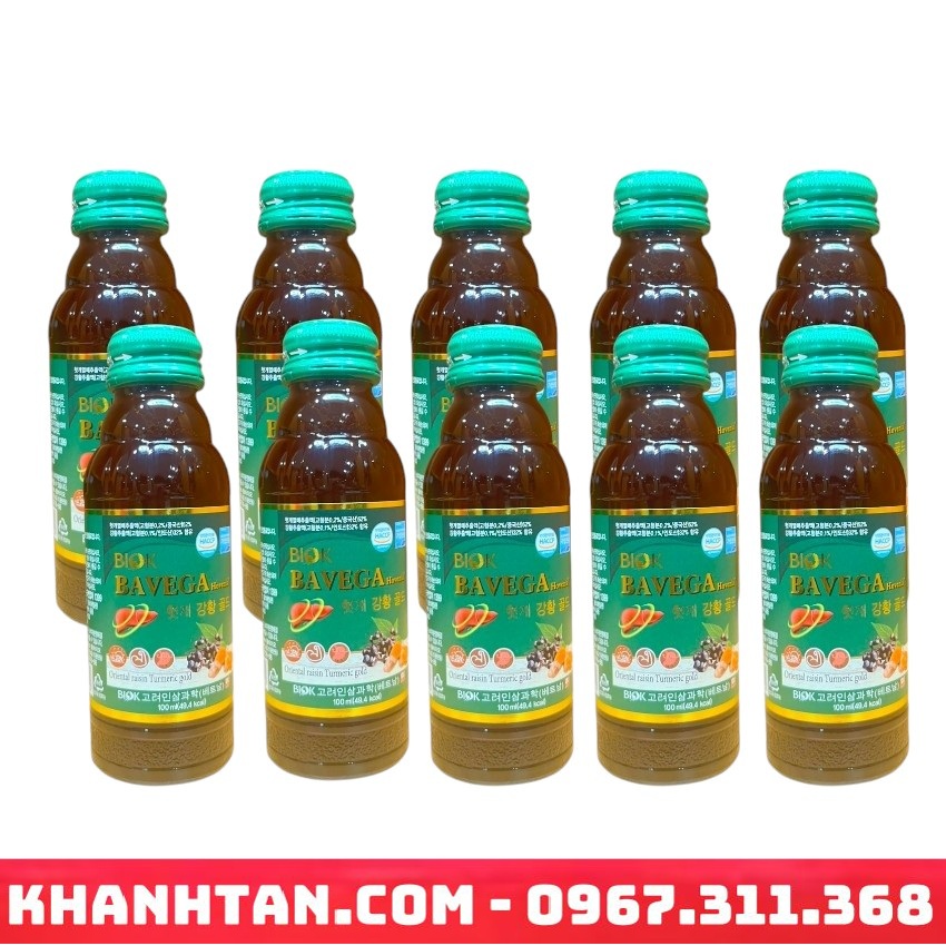 nước uống bổ gan bavega hàn quốc hộp 10 chai