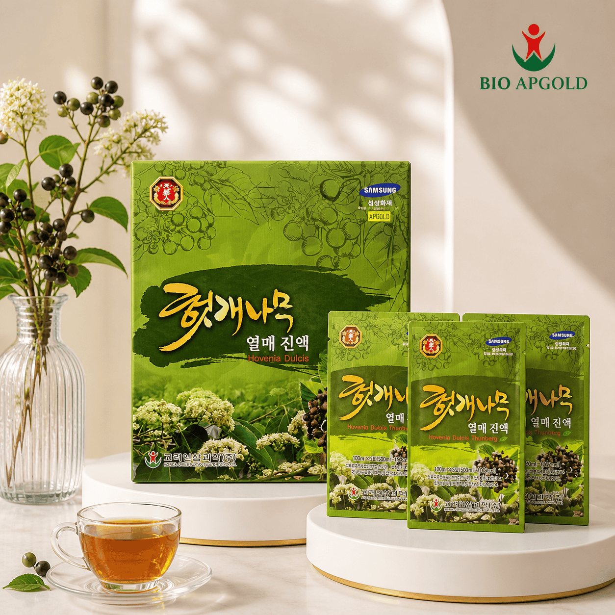 nước uống bổ gan hovenia dulcis hàn quốc hộp 30 gói