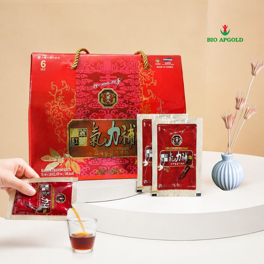 nước uống hồng sâm hộp 30 gói hàn quốc