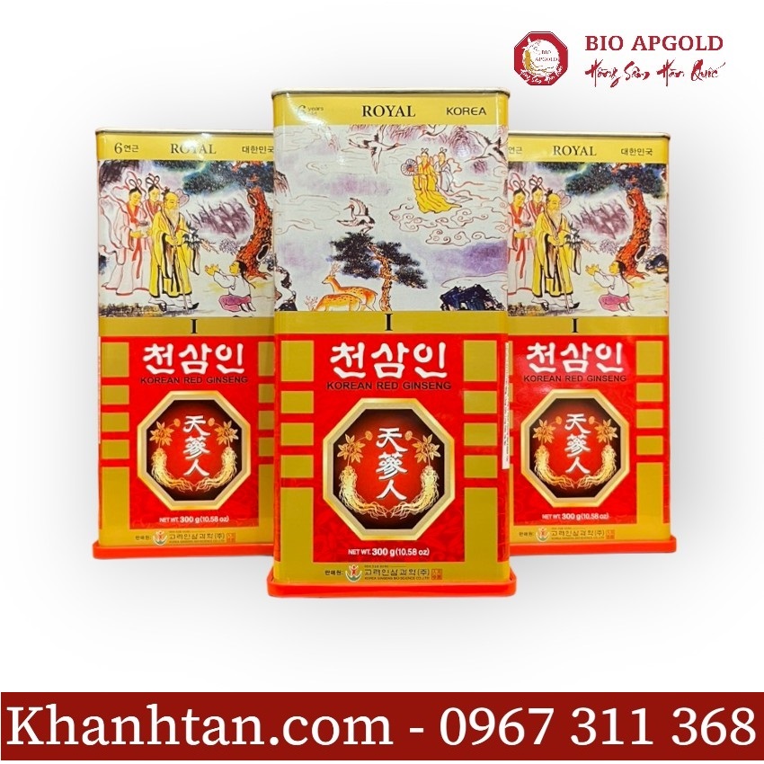 sâm củ khô 300g hộp thiếc wooshin