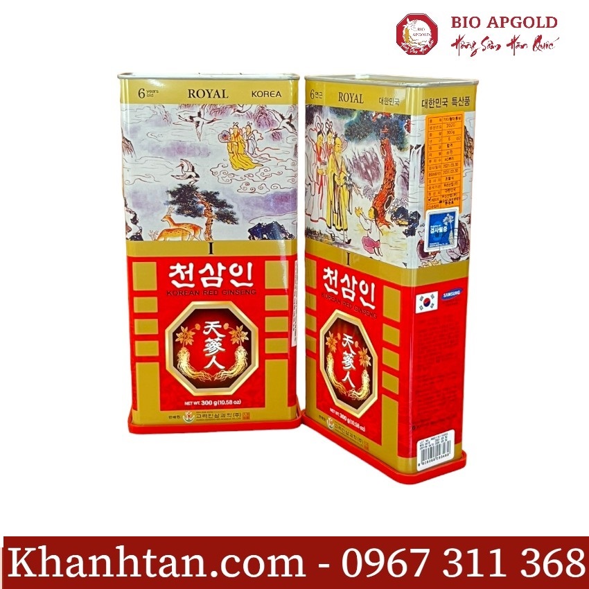 sâm củ sấy khô hộp thiếc 300g