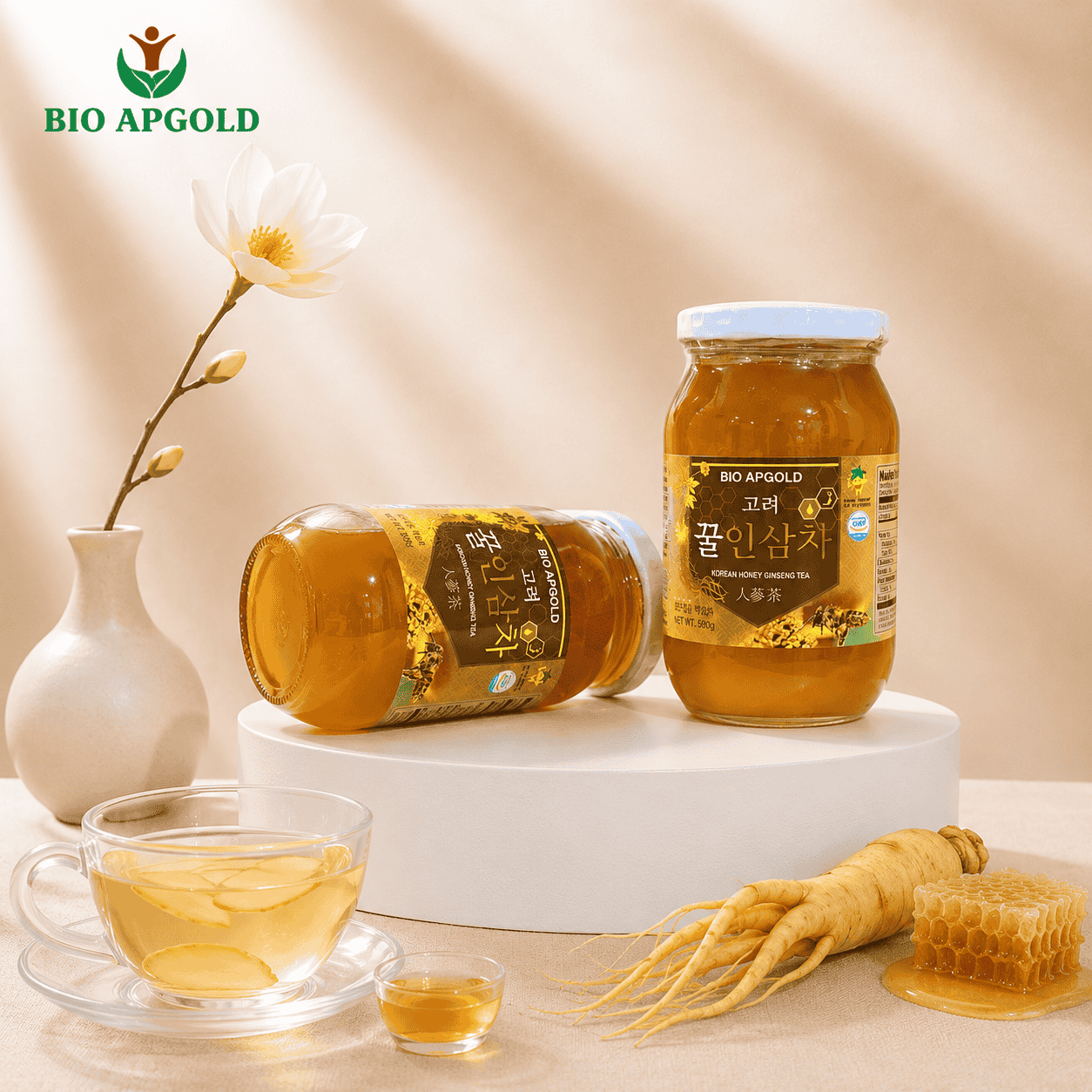 sâm tươi mật ong lọ 580g hàn quốc