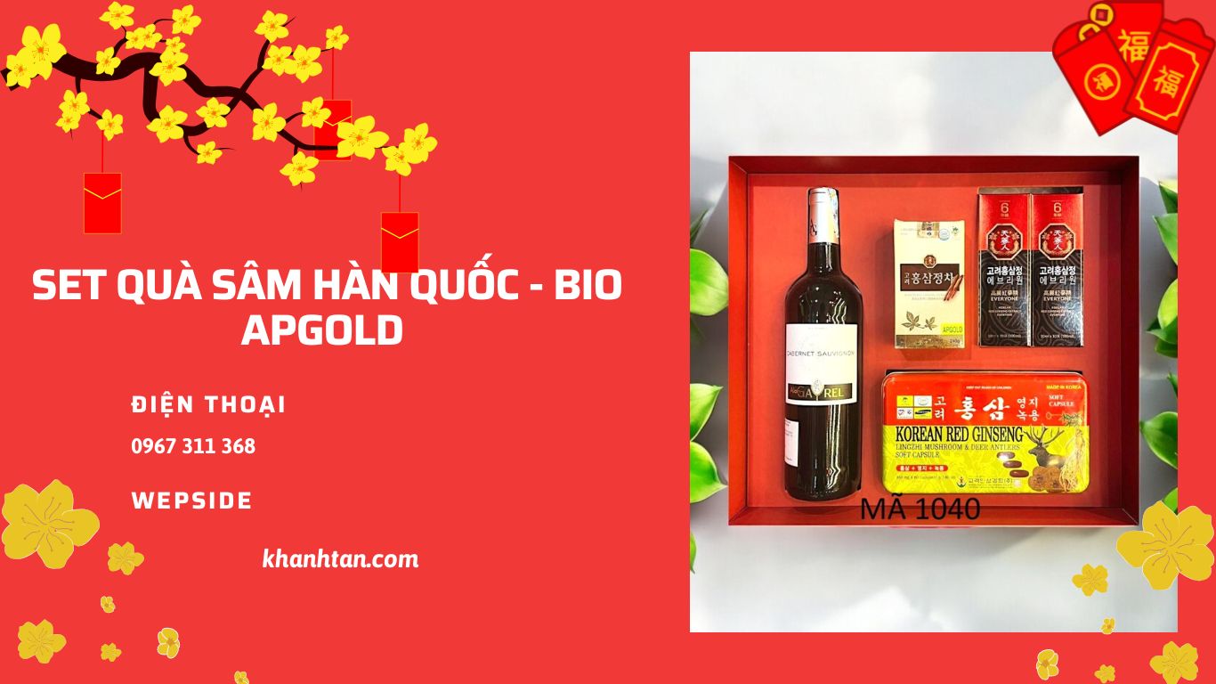 set quà tặng hồng sâm hàn quốc hs1040 Bio Apgold