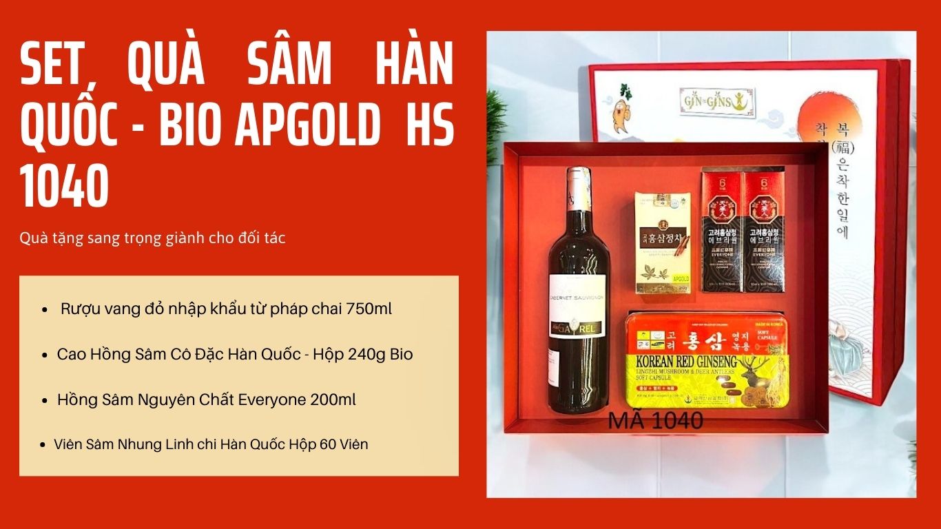 set quà tặng sâm hàn quốc bio apgold hs1040