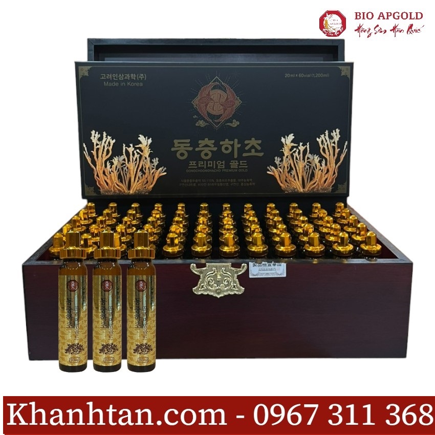 tinh chất đông trùng hạ thảo hộp 60 ống bio apgold